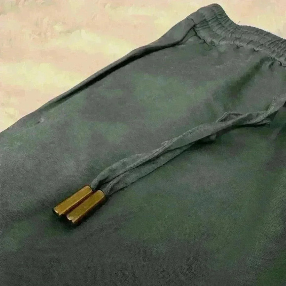 H&M woman’s ocean  blue casual flare wide legged pants jogger style in size 2 - Picture 4 of 9